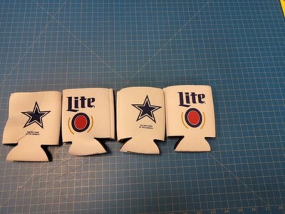 Miller Lite Dallas Cowboys Beer Can Koozie Lot 4 Beverage Insulator